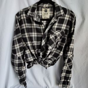 LEVI'S Elbow Patch Flannel black and cream size M